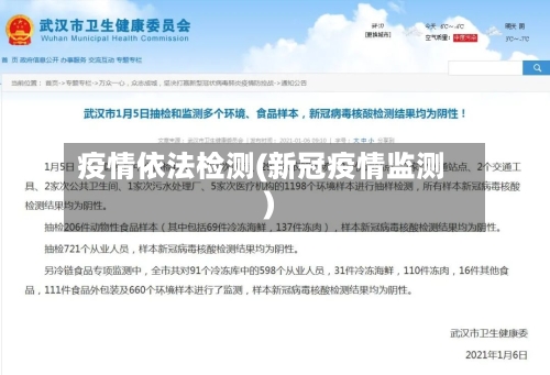 疫情依法检测(新冠疫情监测)-第2张图片
