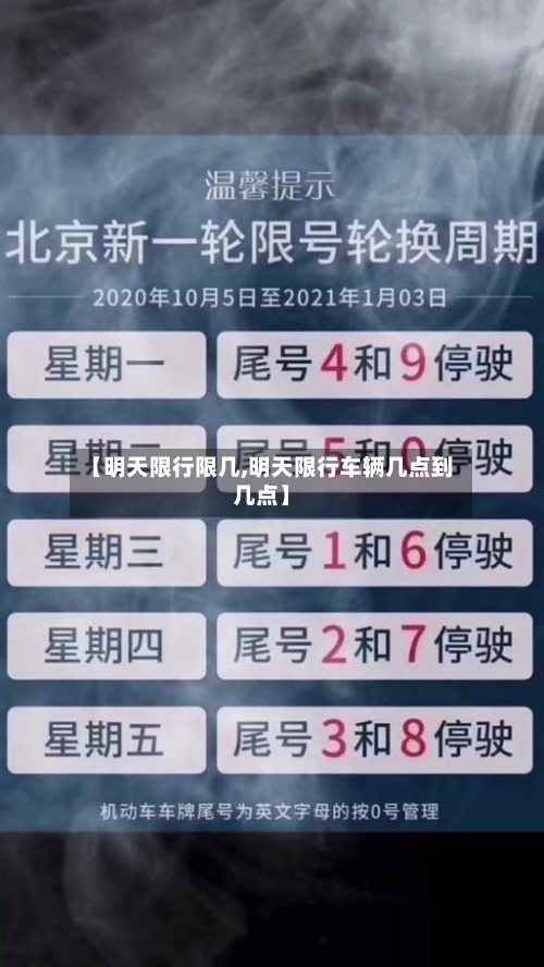 【明天限行限几,明天限行车辆几点到几点】