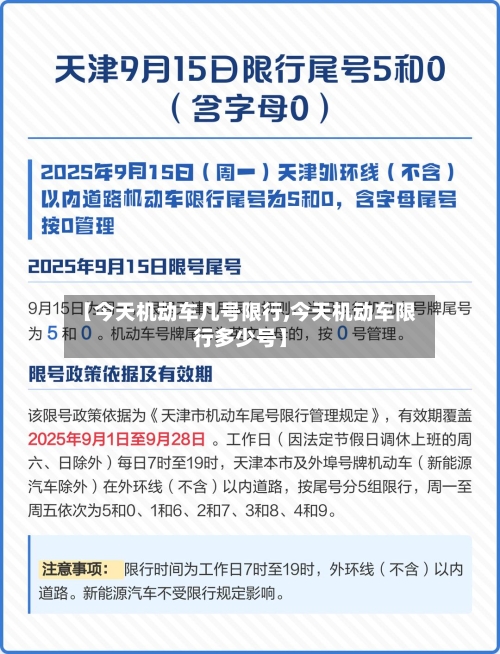 【今天机动车几号限行,今天机动车限行多少号】