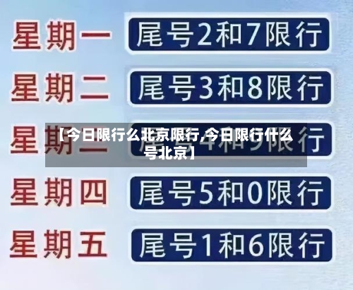 【今日限行么北京限行,今日限行什么号北京】