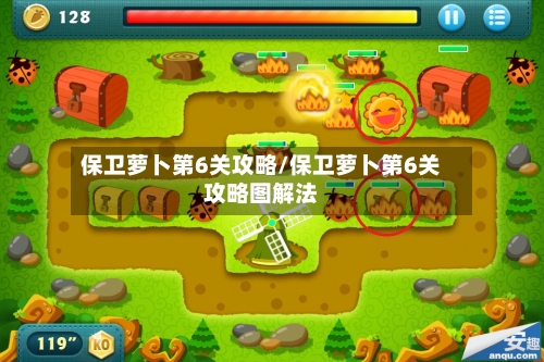 保卫萝卜第6关攻略/保卫萝卜第6关攻略图解法