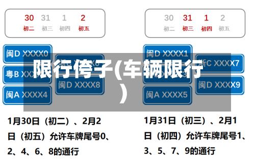 限行侉子(车辆限行)