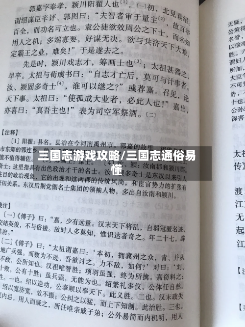 三国志游戏攻略/三国志通俗易懂-第2张图片