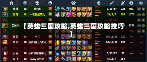 【英雄三国攻略,英雄三国攻略技巧】-第2张图片