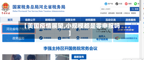 【美国疫情展望,小规模都是零申报吗】