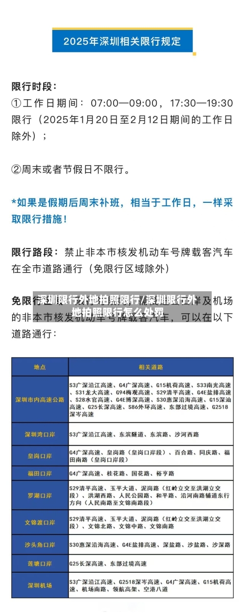 深圳限行外地拍照限行/深圳限行外地拍照限行怎么处罚-第2张图片
