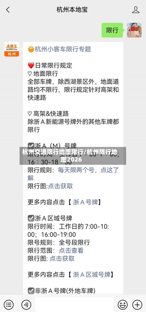 杭州交通限行地面限行/杭州限行地图2026-第3张图片